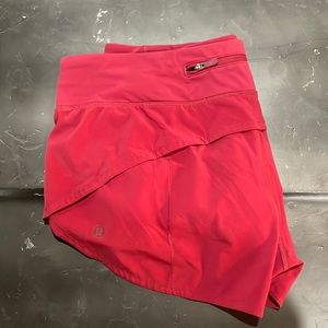 Red Lulu Lemon Running Shorts